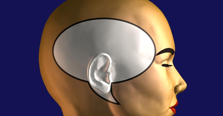 Image of a head with speech bubble