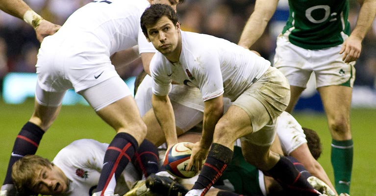 England Rugby team in full action