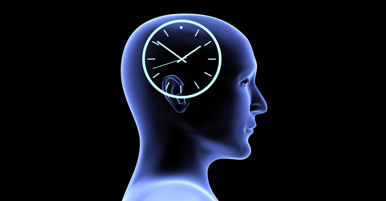 Soccer brain with a clock inside