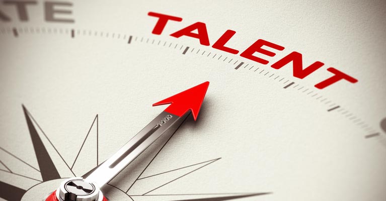 Arrow pointing to talent