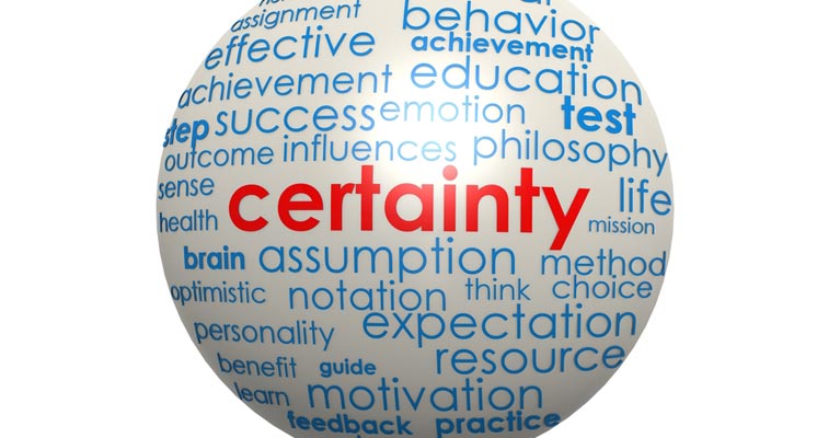 certainty ball with successful words