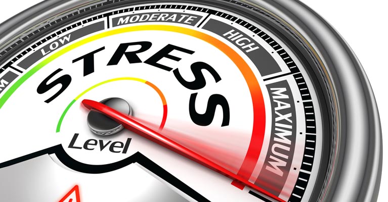 Stress dial graphic set to maximum