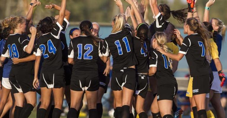 Women's soccer team camaraderie